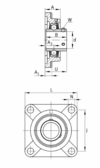 fag 外球面轴承座单元 ucf206